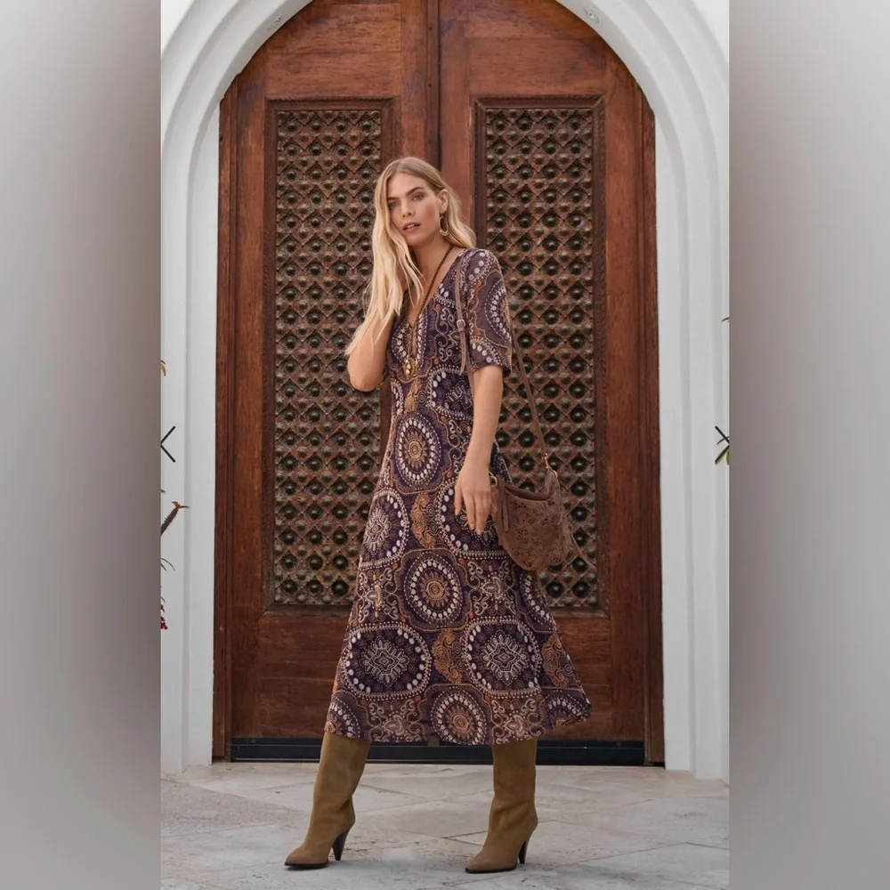 JOHNNY WAS LOVING IS EASY MESH EMBROIDERED DRESS - Picture 1 of 10